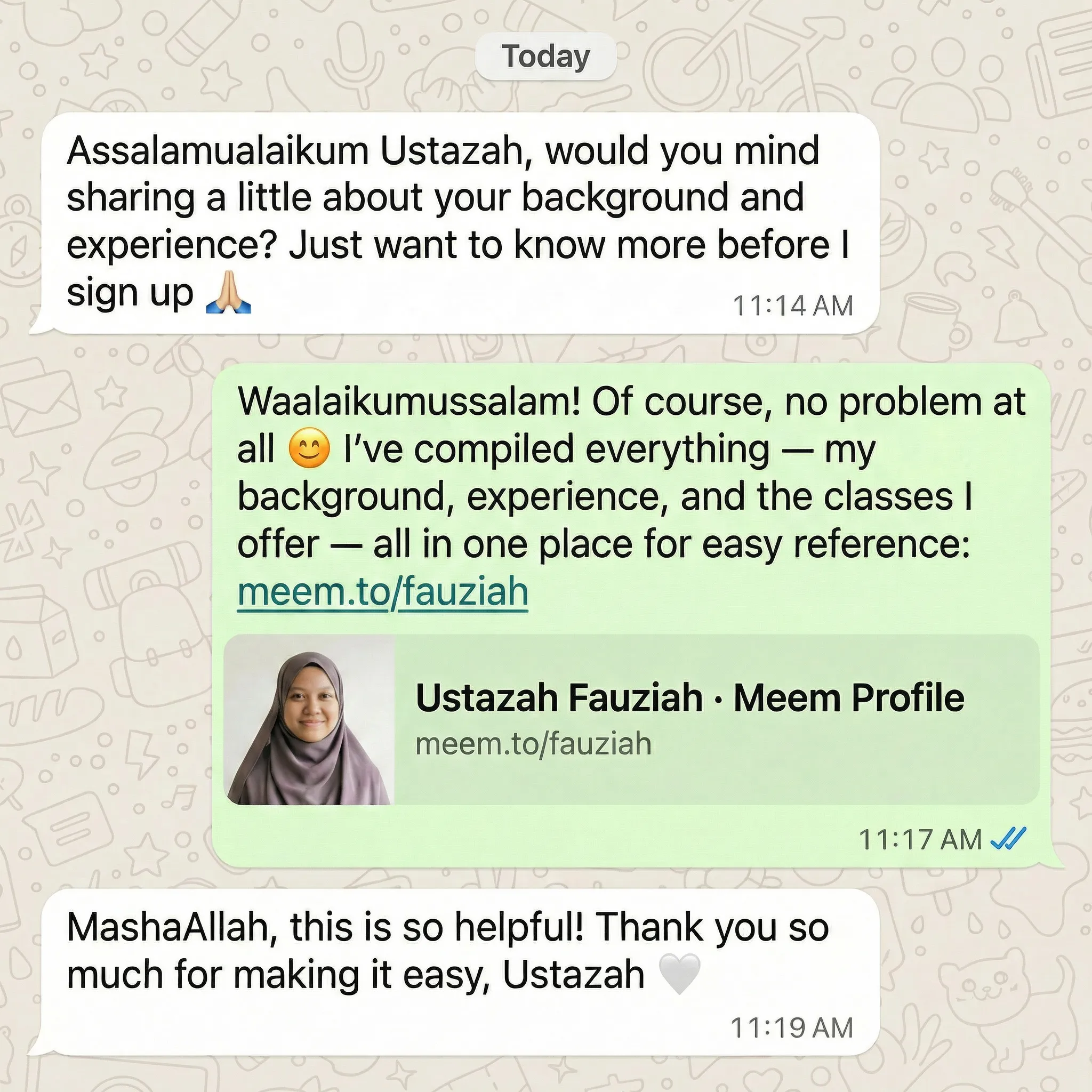 Share credibility with a link